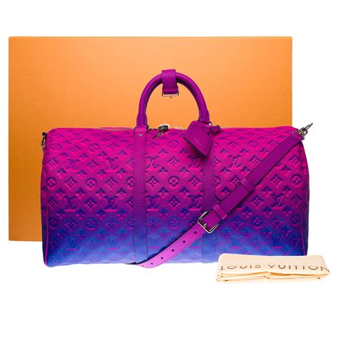 pink and blue lv bag